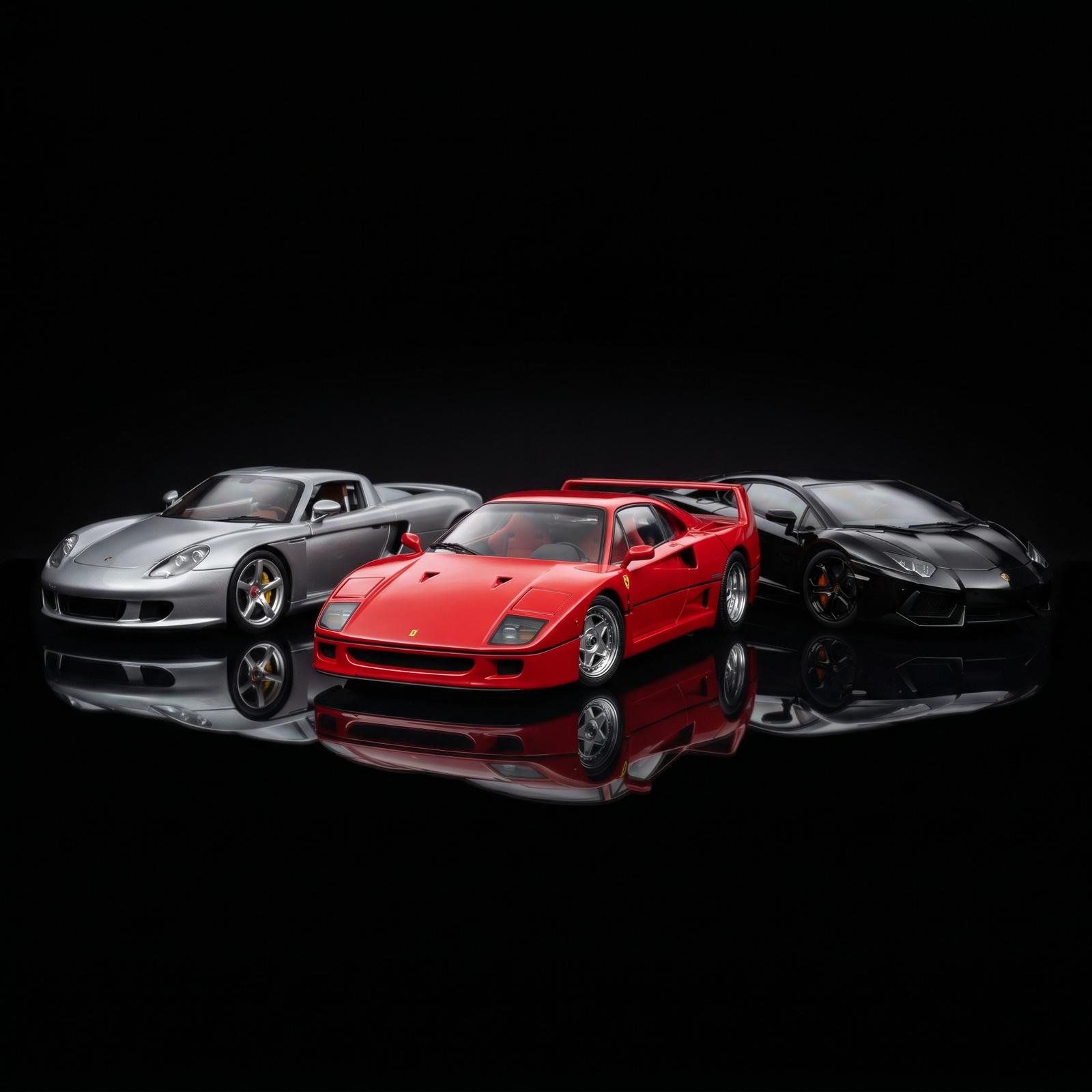 Machete auto noi — Porsche, Lamborghini, Ferrari la scara 1:18