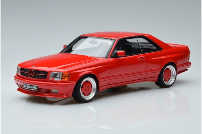 Mercedes 560 SEC W126 Widebody Roșu Otto 1:18