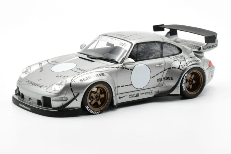 Porsche 911 993 RWB Silver Phantom Ediție Asia GT Spirit 1:18