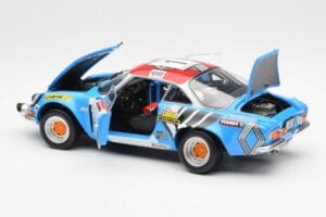 Alpine A110 1600S #1 Nicolas / Vial Winner Tour de Corse 1973 Kyosho 1:18 08485A Metal - imaginea 5 din 8