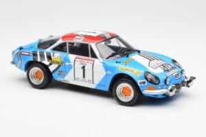 Alpine A110 1600S #1 Nicolas / Vial Winner Tour de Corse 1973 Kyosho 1:18 08485A Metal - imaginea 6 din 8