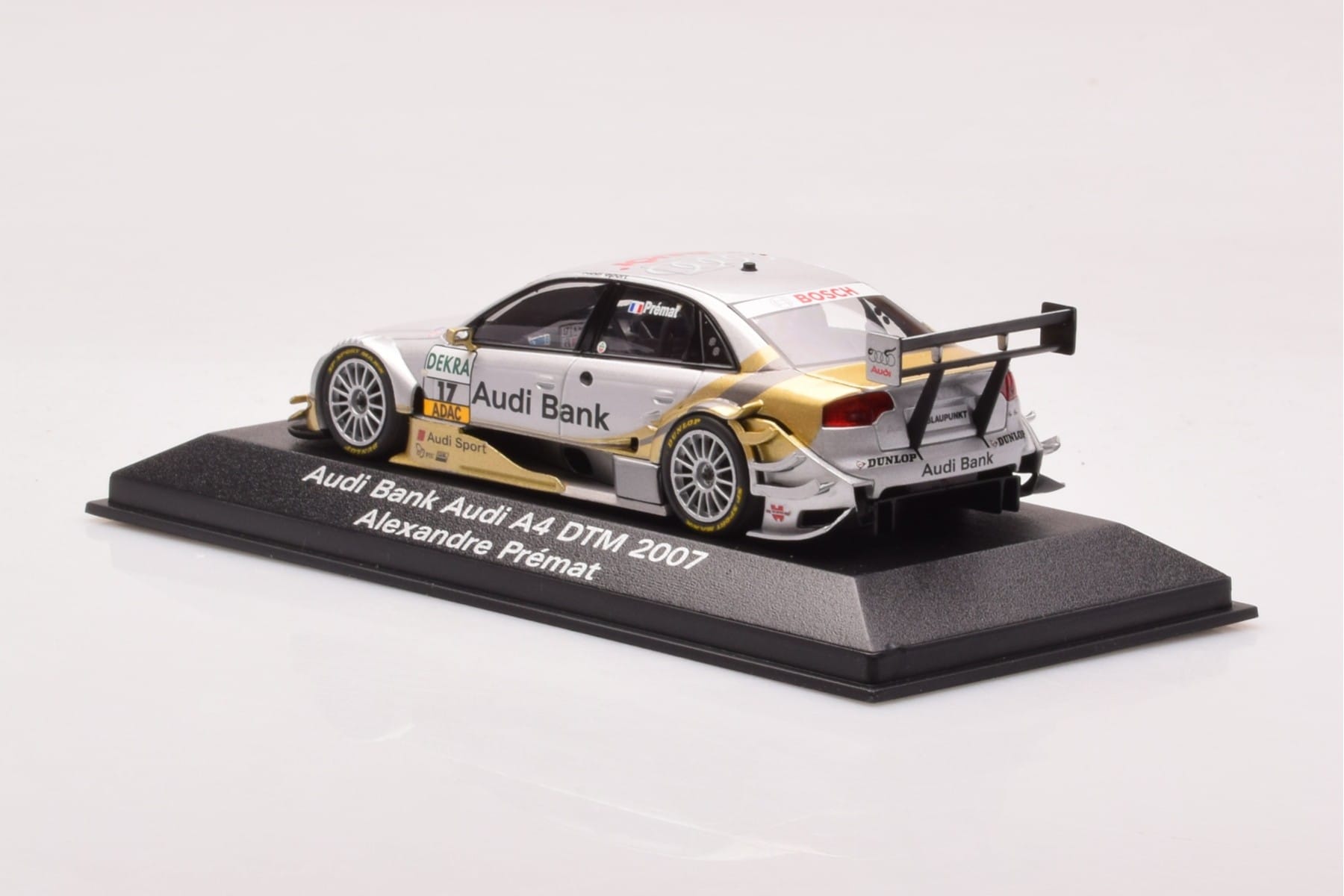 Audi A4 B7 #17 A. Premat Audi Bank DTM 2007 Minichamps 1:43 5020700183 Metal - imaginea 3 din 4