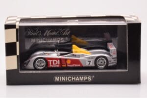 Audi R10 TDI LMP1 #7 R. Capello / T. Kristensen / A. McNish 24 Hours of Le Mans 2006 Minichamps 1:43 400061607 Metal - imaginea 4 din 4