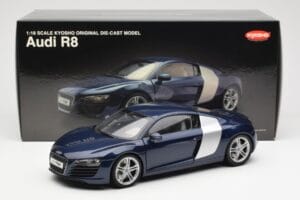Audi R8 4.2 FSI V8 Albastru Kyosho 1:18 09213BL Metal - imaginea 8 din 8