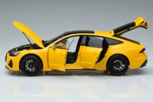 Audi RS7 C8 Sportback Galben Vossen Rims Ediție Limitată Kengfai 1:18 VAKF-0335 Metal - imaginea 4 din 8