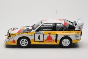 Audi Sport Quattro S1 E2 #4 S. Blomqvist / B. Cederberg Rally 1000 Lakes 1985 IXO 1:18 18RMC161A Metal - imaginea 3 din 6