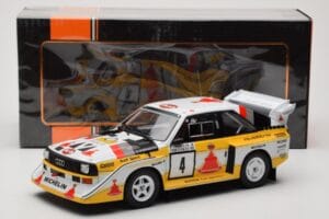 Audi Sport Quattro S1 E2 #4 S. Blomqvist / B. Cederberg Rally 1000 Lakes 1985 IXO 1:18 18RMC161A Metal - imaginea 6 din 6