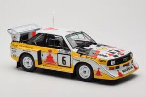 Audi Sport Quattro S1 E2 #6 H. Mikkola / A. Hertz Rally 1000 Lakes 1985 IXO 1:18 18RMC161B Metal - imaginea 4 din 6