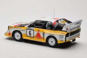 Audi Sport Quattro S1 E2 #6 H. Mikkola / A. Hertz Rally 1000 Lakes 1985 IXO 1:18 18RMC161B Metal - imaginea 5 din 6