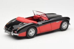 Austin-Healey 3000 Mk I Spider Negru Roșu Kyosho 1:18 08141KR Metal - imaginea 3 din 8