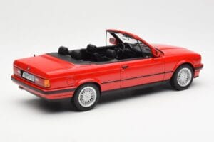 BMW 318i E30 Cabriolet Roșu Norev 1:18 183210 Metal - imaginea 2 din 6