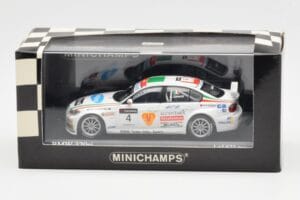 BMW 320si E90 BMW Team Italy Spain #4 A. Zanardi WTCC Brno 3rd Race 2007 Minichamps 1:43 400072604 Metal - imaginea 4 din 4