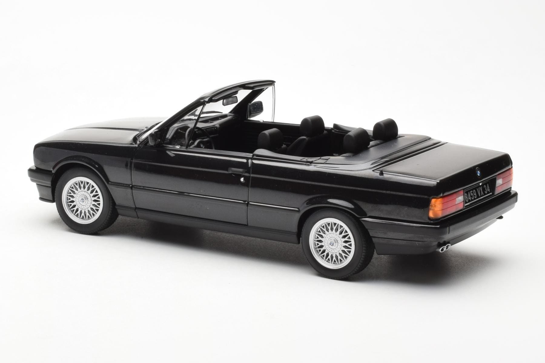 BMW 325i E30 Cabriolet Negru Metalic Norev 1:18 183211 Metal - imaginea 5 din 6