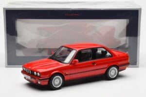 BMW 325i E30 Roșu Norev 1:18 183202 Metal - imaginea 6 din 6