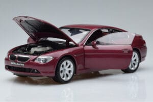 BMW 645Ci E63 Roșu Închis Kyosho 1:18 08701CR Metal - imaginea 2 din 7