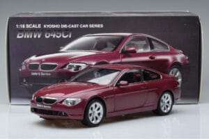 BMW 645Ci E63 Roșu Închis Kyosho 1:18 08701CR Metal - imaginea 7 din 7