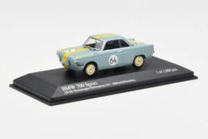 BMW 700 Sport #64 Hulbusch / Stausberg 12 Hours of Nurburgring 1961 Minichamps 1:43 400612364 Metal - imaginea 2 din 4