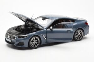 BMW 850i G15 Barcelona Blue Metallic Norev 1:18 80432450995 Metal - imaginea 2 din 8
