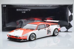 BMW M1 Equipe Dominique Lacaud #84 H. Stuck / Burger / D. Lacaud 24 Hours of Le Mans 1980 Minichamps 1:18 155802984 Metal - imaginea 6 din 6