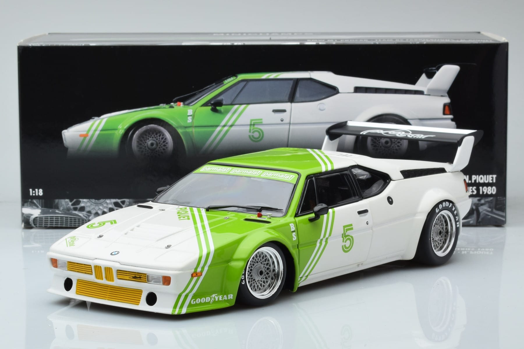 BMW M1 Procar BS Fabrications #5 N. Piquet Procar Series 1980 Minichamps 1:18 183802905 Metal - imaginea 8 din 8