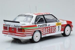 BMW M3 E30 Bastos #1 R. Ravaglia / E. Pirro / E. Van de Poele 24 Hours of Spa 1991 IXO 1:18 18RMC081A Metal - imaginea 2 din 6