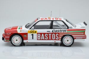 BMW M3 E30 Bastos #1 R. Ravaglia / E. Pirro / E. Van de Poele 24 Hours of Spa 1991 IXO 1:18 18RMC081A Metal - imaginea 3 din 6