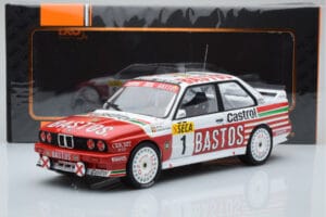 BMW M3 E30 Bastos #1 R. Ravaglia / E. Pirro / E. Van de Poele 24 Hours of Spa 1991 IXO 1:18 18RMC081A Metal - imaginea 6 din 6