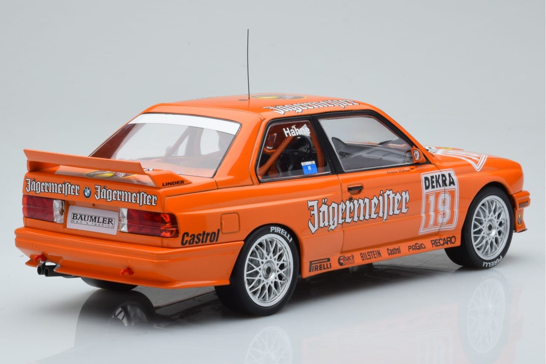 BMW M3 E30 Jagermeister #19 A. Hahne DTM Nurburgring 1992 IXO 1:18 18RMC082A Metal - imaginea 2 din 6