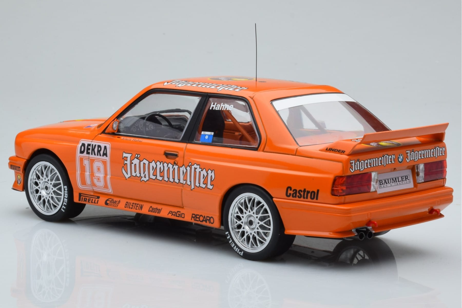BMW M3 E30 Jagermeister #19 A. Hahne DTM Nurburgring 1992 IXO 1:18 18RMC082A Metal - imaginea 5 din 6