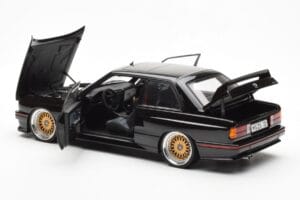 BMW M3 E30 Sport Evolution Negru Custom Wheels AUTOart 1:18 70562 Metal - imaginea 5 din 8