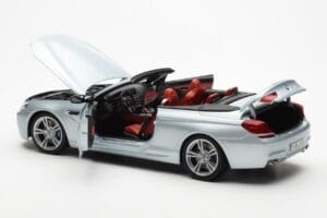 BMW M6 F12 Cabriolet Silverstone Argintiu II Paragon 1:18 80432253656 Metal - imaginea 5 din 8