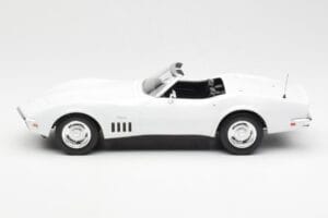 Chevrolet Corvette C3 Cabriolet Can-Am Alb Norev 1:18 189038 Metal - imaginea 3 din 6