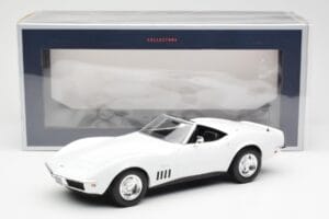 Chevrolet Corvette C3 Cabriolet Can-Am Alb Norev 1:18 189038 Metal - imaginea 6 din 6