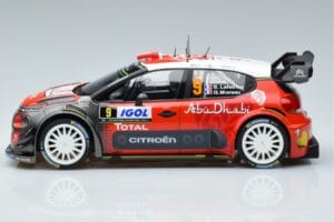 Citroen C3 WRC #9 S. Lefebvre / G. Moreau Tour de Corse 2017 Norev 1:18 181633 Metal - imaginea 3 din 6