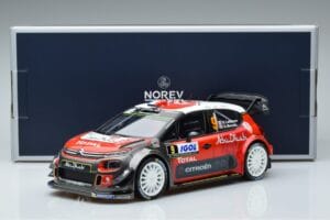 Citroen C3 WRC #9 S. Lefebvre / G. Moreau Tour de Corse 2017 Norev 1:18 181633 Metal - imaginea 6 din 6