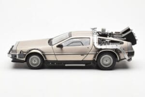 DeLorean DMC-12 Time Machine Back to the Future Argintiu Sun Star 1:18 2711 Metal - imaginea 3 din 8