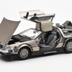 DeLorean DMC-12 Time Machine Back to the Future Argintiu Sun Star 1:18 - image 8 of 8