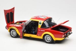 Fiat 124 Abarth #3 Barbasio / Sodano East African Safari Rally 1974 Sun Star 1:18 4952 Metal - imaginea 5 din 8