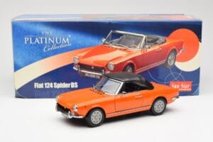 Fiat 124 BS Portocaliu Sun Star 1:18 4906 Metal - imaginea 8 din 8