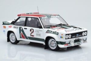 Fiat 131 Abarth Alitalia #2 W. Röhrl / C. Geistdörfer Rally Monte Carlo 1978 Kyosho 1:18 08376G Metal - imaginea 6 din 10