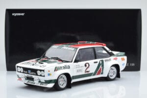Fiat 131 Abarth Alitalia #2 W. Röhrl / C. Geistdörfer Rally Monte Carlo 1978 Kyosho 1:18 08376G Metal - imaginea 10 din 10