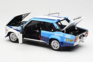 Fiat 131 Abarth #5 Team Fiat Works Rally Portugal 1980 Kyosho 1:18 08376A Metal - imaginea 5 din 8