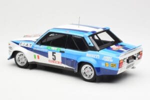 Fiat 131 Abarth #5 Team Fiat Works Rally Portugal 1980 Kyosho 1:18 08376A Metal - imaginea 7 din 8