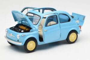 Fiat Nuova 500 Celeste Albastru Kyosho 1:18 08966LB Metal - imaginea 2 din 8