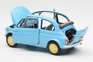 Fiat Nuova 500 Celeste Albastru Kyosho 1:18 08966LB Metal - imaginea 5 din 8