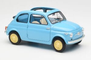 Fiat Nuova 500 Celeste Albastru Kyosho 1:18 08966LB Metal - imaginea 6 din 8
