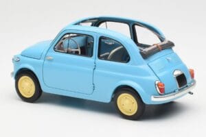 Fiat Nuova 500 Celeste Albastru Kyosho 1:18 08966LB Metal - imaginea 7 din 8
