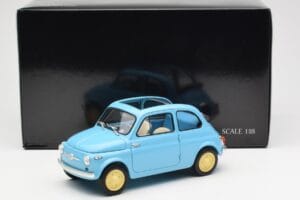 Fiat Nuova 500 Celeste Albastru Kyosho 1:18 08966LB Metal - imaginea 8 din 8