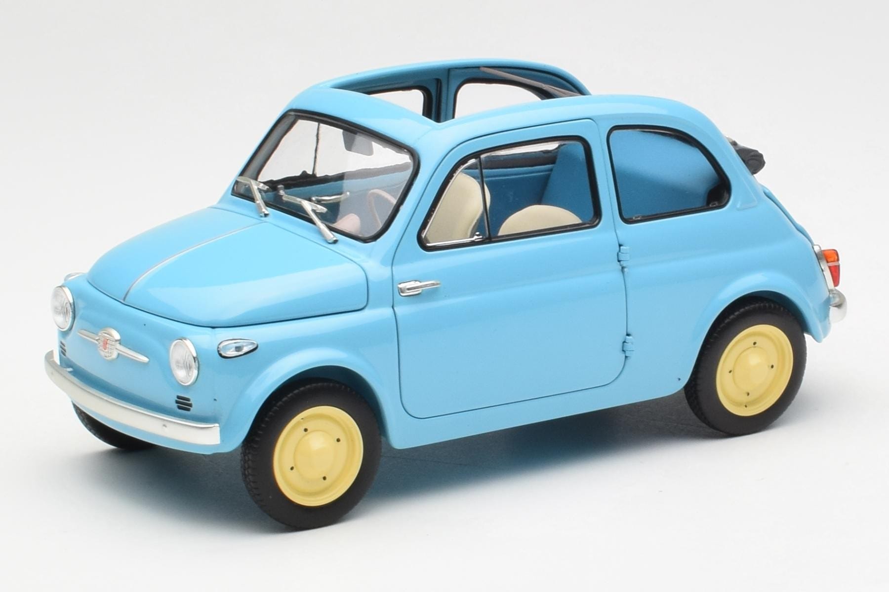 Fiat Nuova 500 Celeste Albastru Kyosho 1:18 08966LB Metal