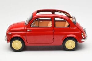 Fiat Nuova 500 Coral Roșu Kyosho 1:18 08966R Metal - imaginea 4 din 8